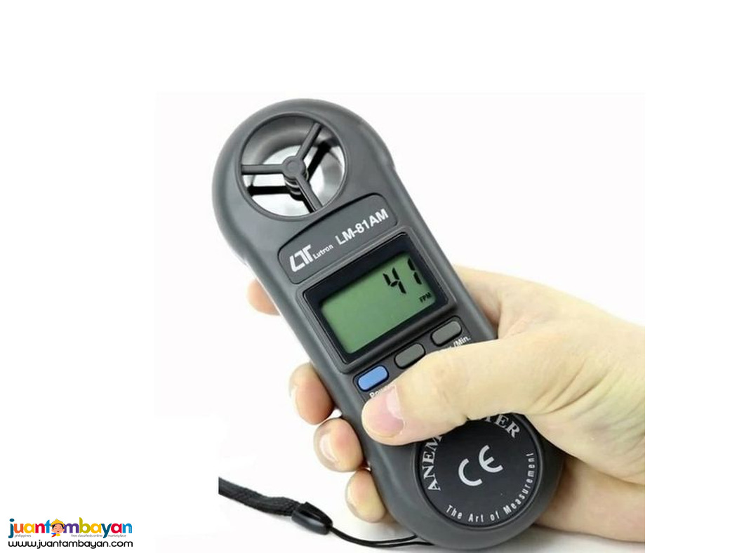 Anemometer, Pocket Anemometer, Air Velocity Meter, LM-81AM