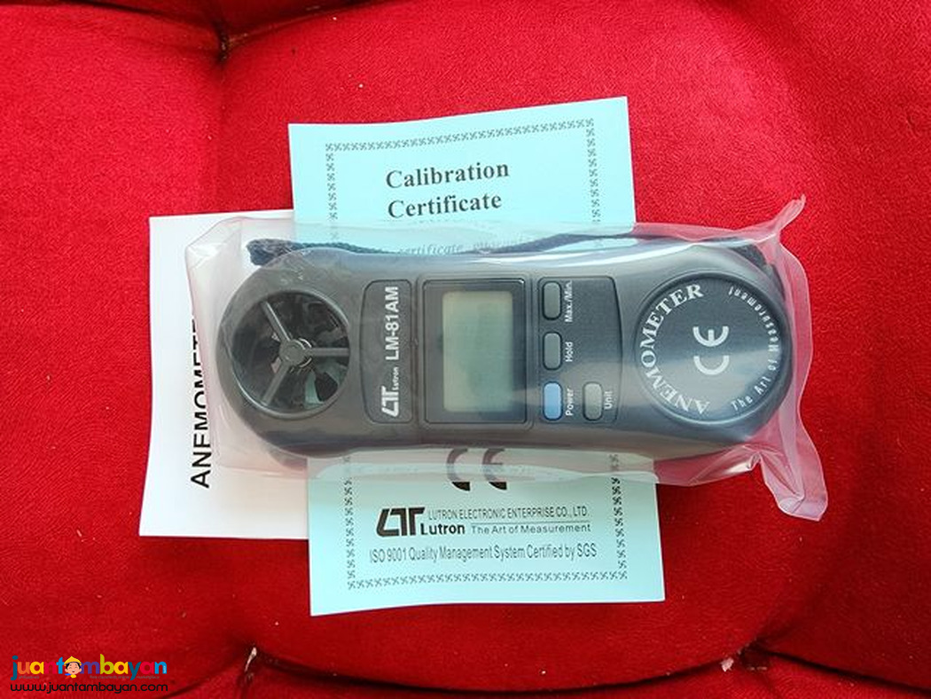 Anemometer, Pocket Anemometer, Air Velocity Meter, LM-81AM