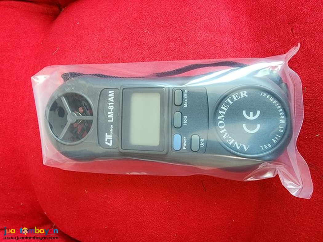 Anemometer, Pocket Anemometer, Air Velocity Meter, LM-81AM