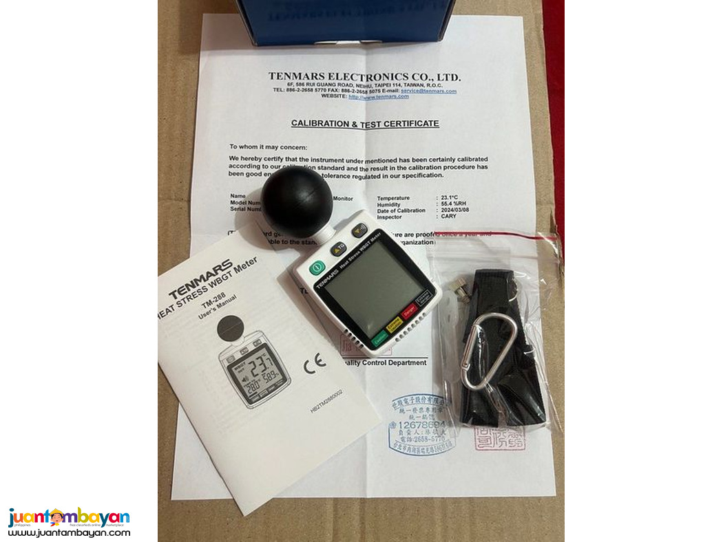 TENMARS Tm-288 Heat Stress WBGT Meter