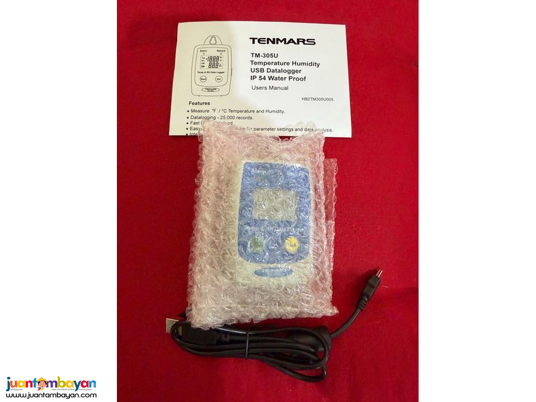 Tenmars TM-305U Temp & RH Data Logger