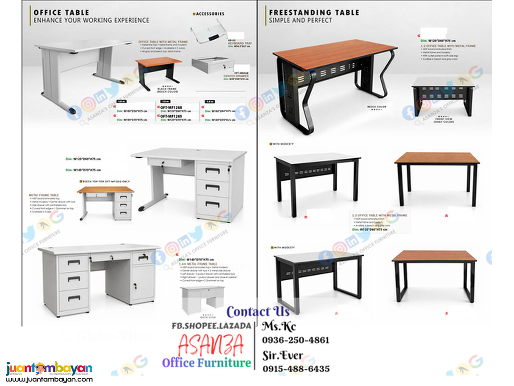 Office Table / Freestanding Desk - Workstation