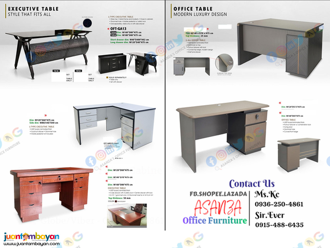 Office Table / Freestanding Desk - Workstation