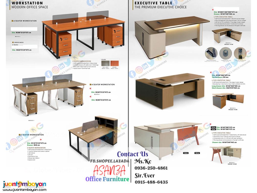 Office Table / Freestanding Desk - Workstation