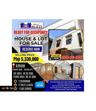 Atrium Residences 3BR Single Attached House And Lot For Sale