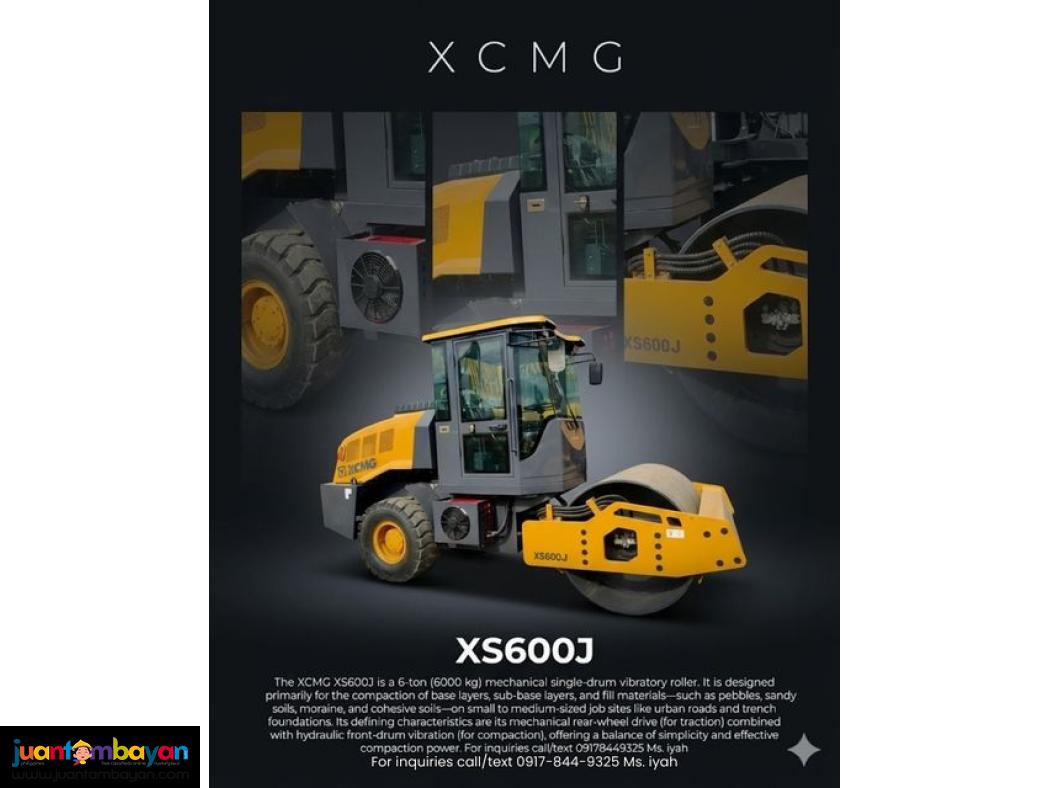 Xcmg Xs600j Single drum roller 6 tons
