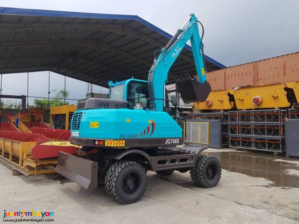 JINGGONG LG708S WHEEL TYPE BACKHOE 0.25CBM