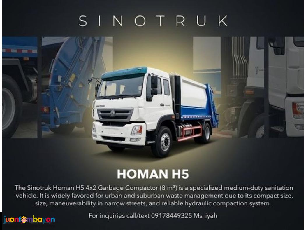 Sinotruk Homan H5 4x2 Garbage Compactor 8cbm