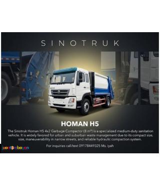 Sinotruk Homan H5 4x2 Garbage Compactor 8cbm