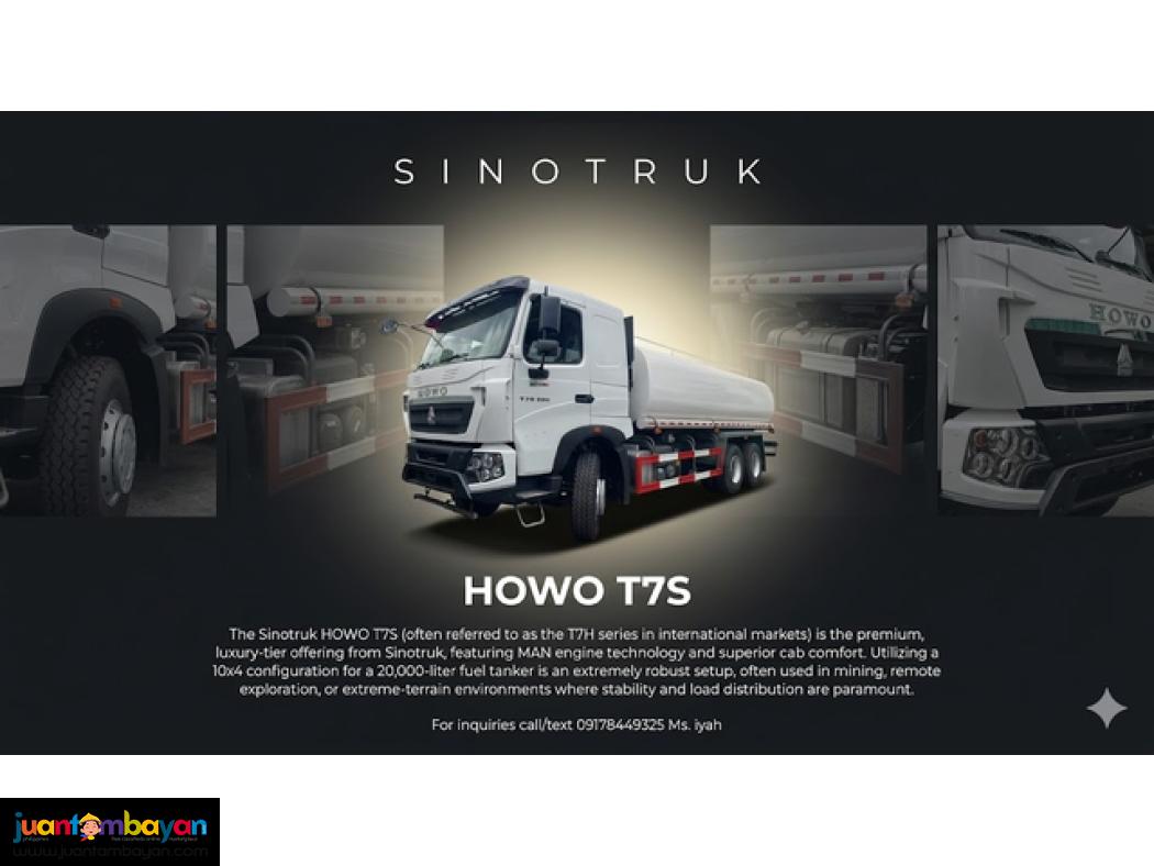 Sinotruk Howo T7x 10x4 Fuel Tanker 20k liters 