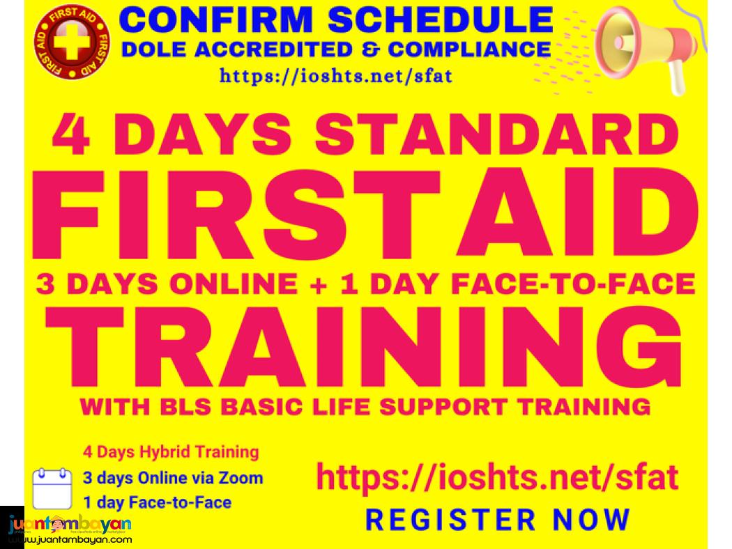 Standard First Aid Training DOLE Compliance First Aider Training 4 day