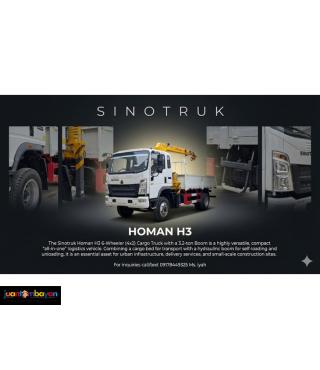 Sinotruk Homan H3 Boom Truck with 3.2 tons boom