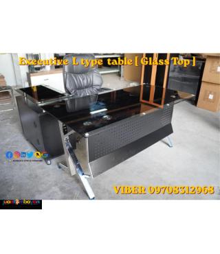 EXECUTIVE L TYPE ( GLASS TOP)