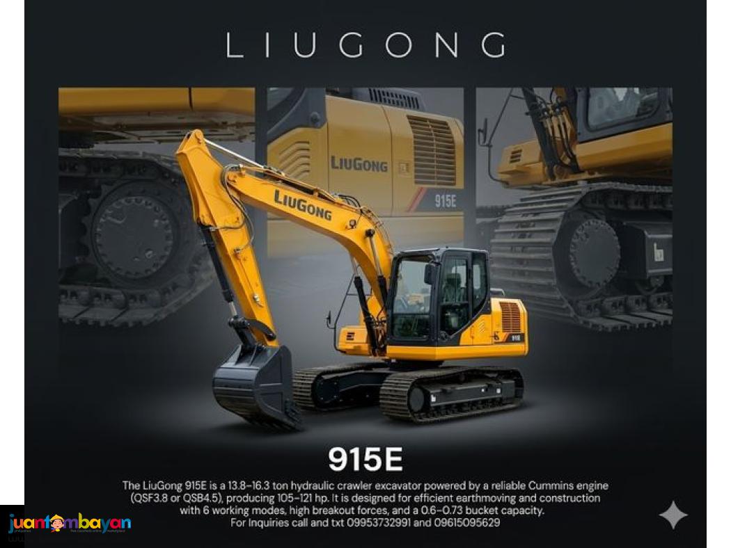 LIUGONG 915E EXCAVATOR 0.6CBM CUMMINS ENGINE