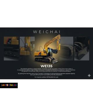WEICHAI WE135 EXCAVATOR CRAWLER TYPE 0.6CBM, with front Dozer