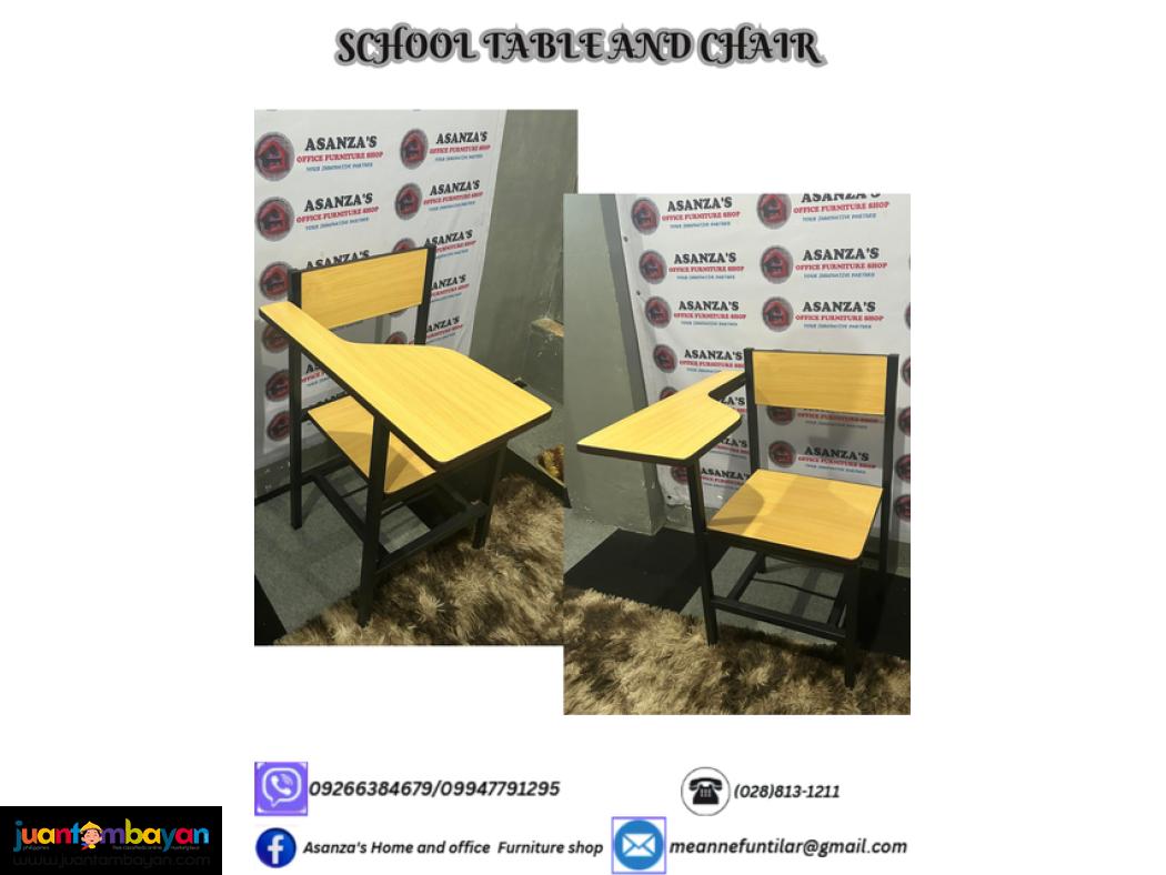 WOODEN AND PLASTIC SCHOOL TABLES AND CHAIR