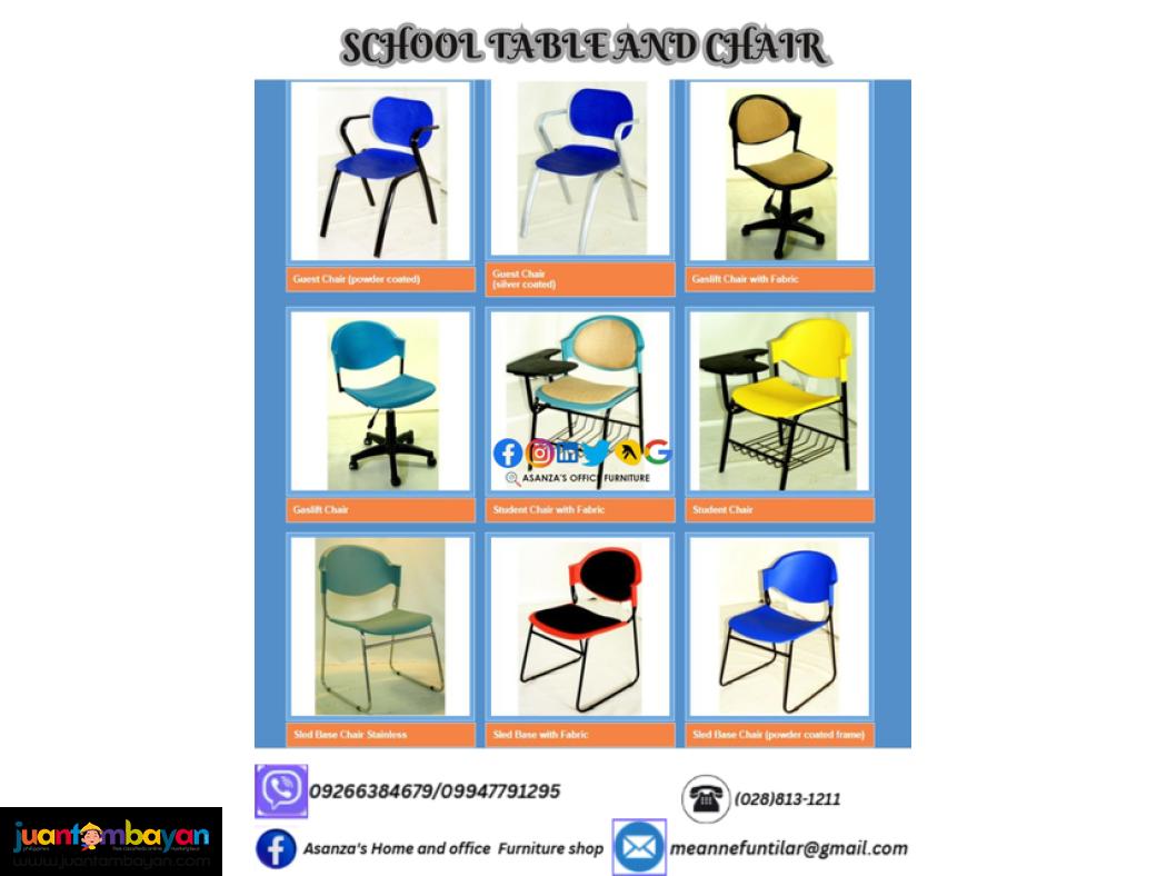 WOODEN AND PLASTIC SCHOOL TABLES AND CHAIR
