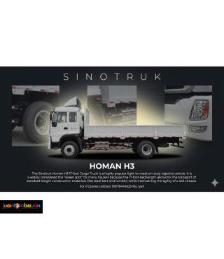 Sinotruk Homan H3 4x2 Cargo Truck, 17 feet