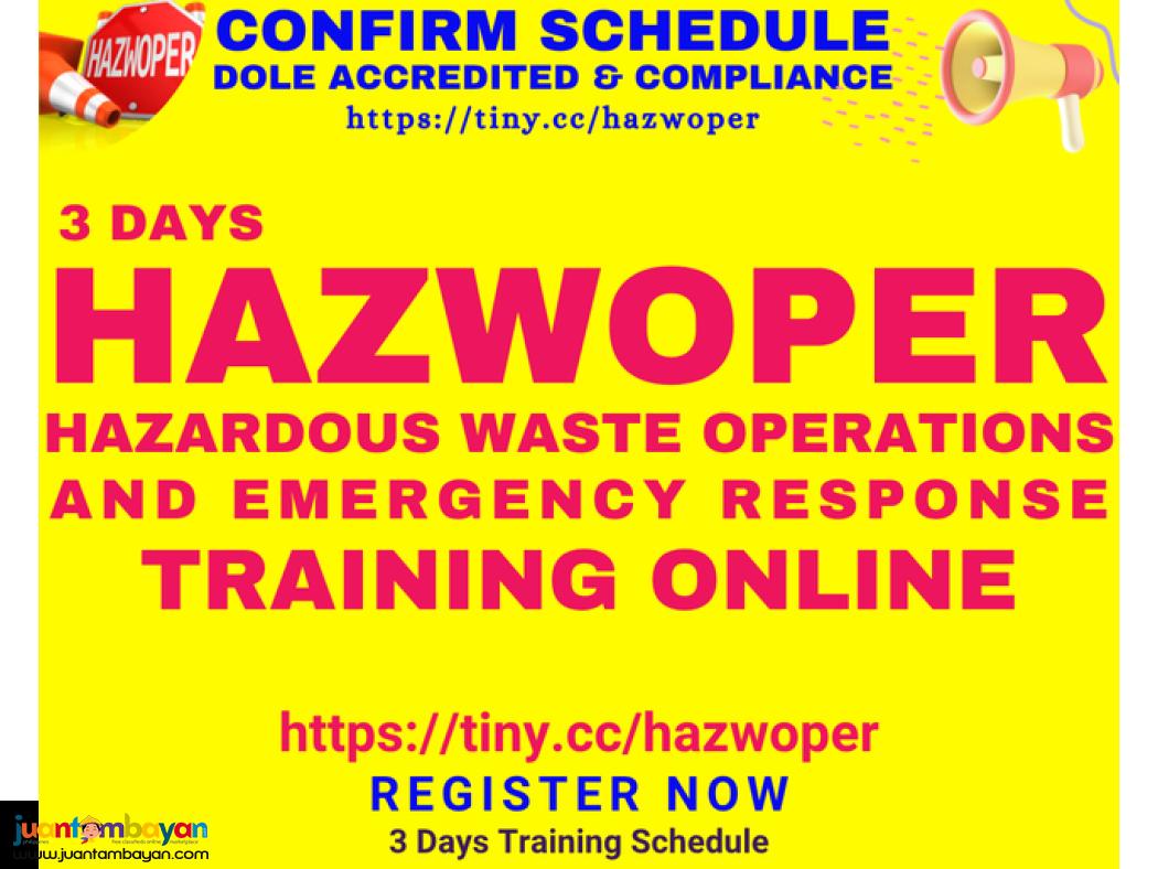 HAZWOPER Hazardous Waste Operations and Emergency Response Training