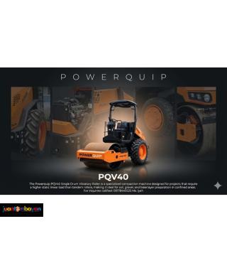 Powerquip PQV40 Single drum roller 4 tons,