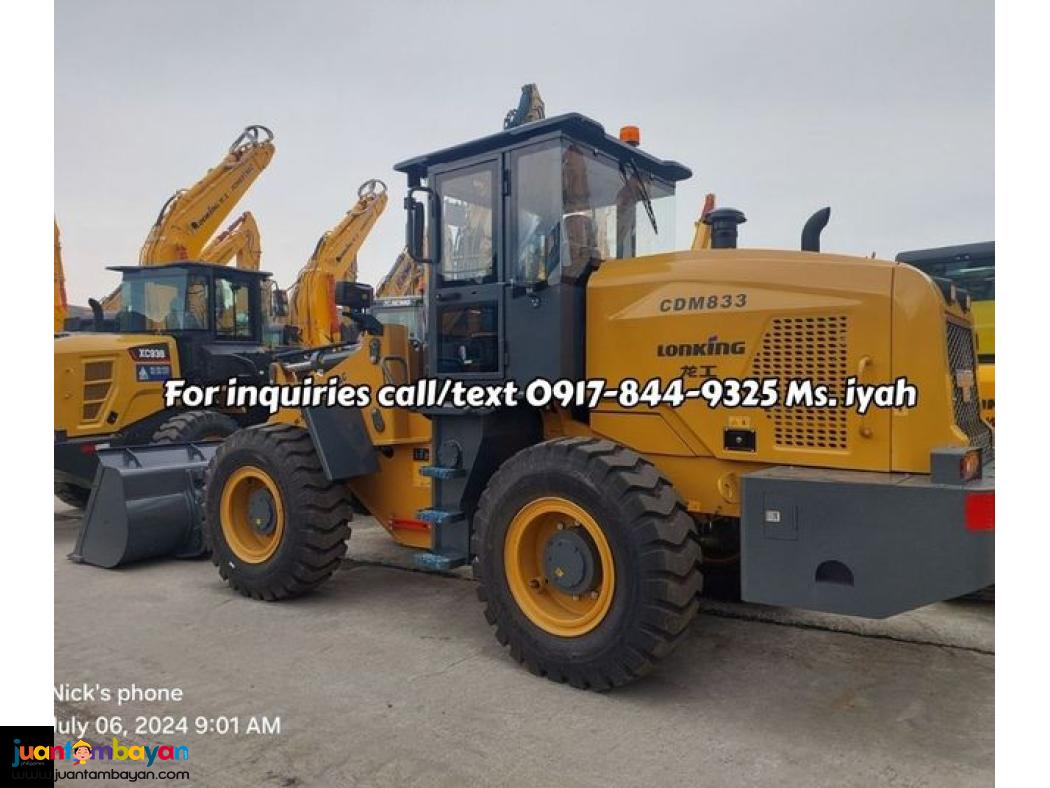 LONKING WHEEL LOADER CDM833-1.8CBM