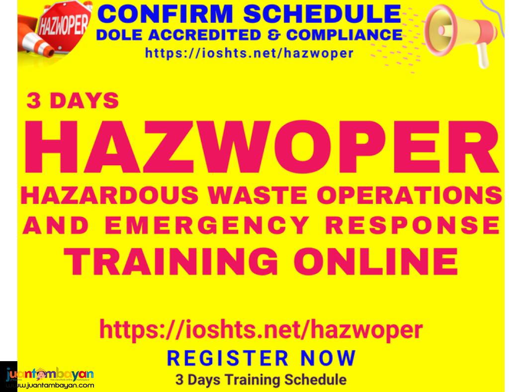 HAZWOPER Hazardous Waste Operations and Emergency Response Training