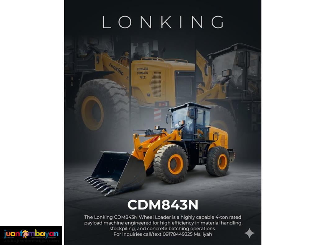 Lonking Wheel Loader Cdm843n 2.5 cubic