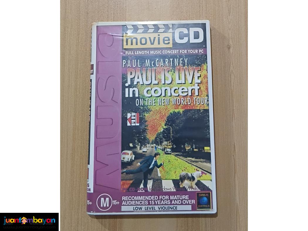 Paul Mc Cartney - Paul Is Live In Concert 2 PC MOVIE CD's RARE.