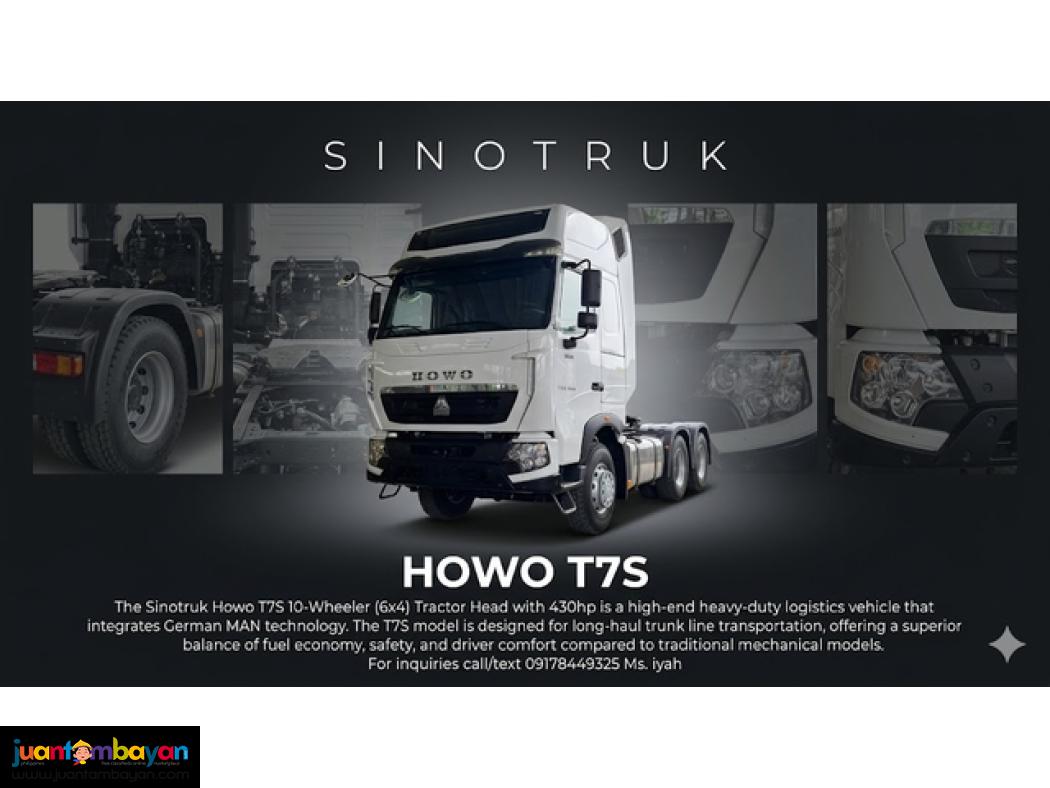 Sinotruk Howo T7s 6x4 Tractor head 430hp