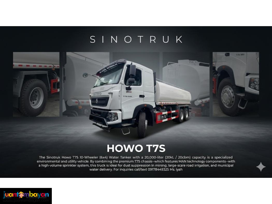 Sinotruk Howo T7s 6x4 Water Tanker 20k liters