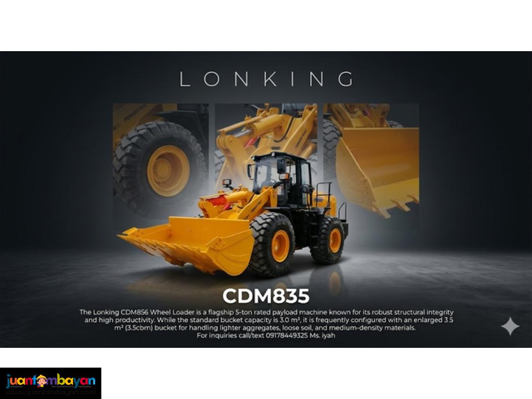 Lonking Wheel Loader Cdm835 - 3.5m³ 