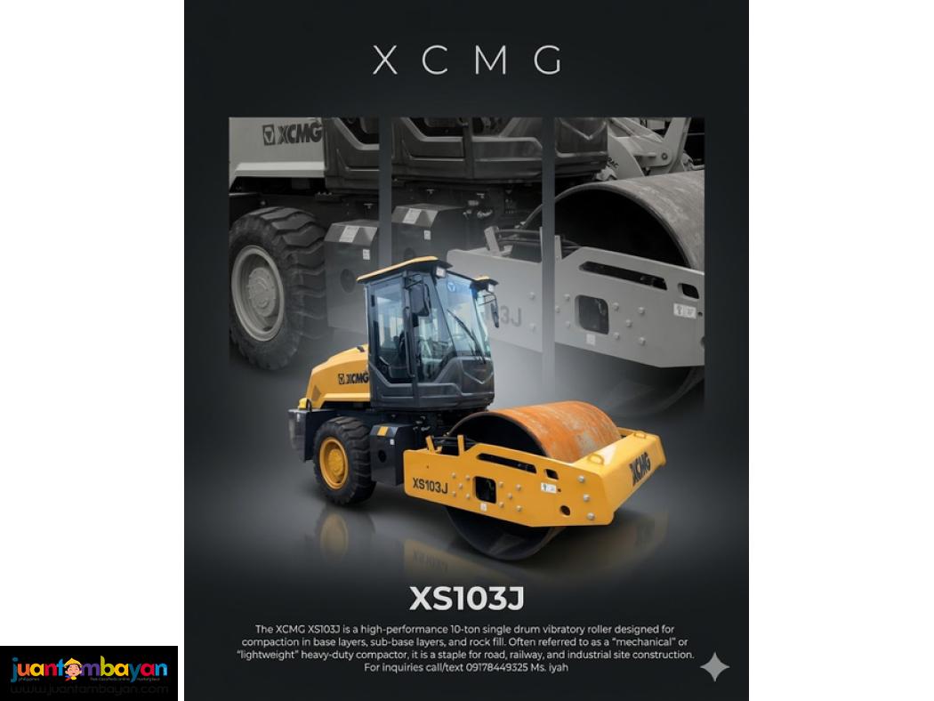 Xcmg  Xs103j Vibratory Roller 10 tons, Single drum