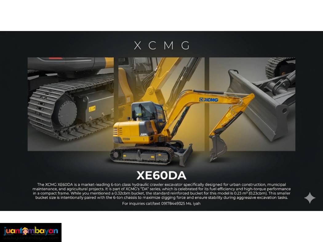 Xcmg Xe60da excavator 0.23cbm