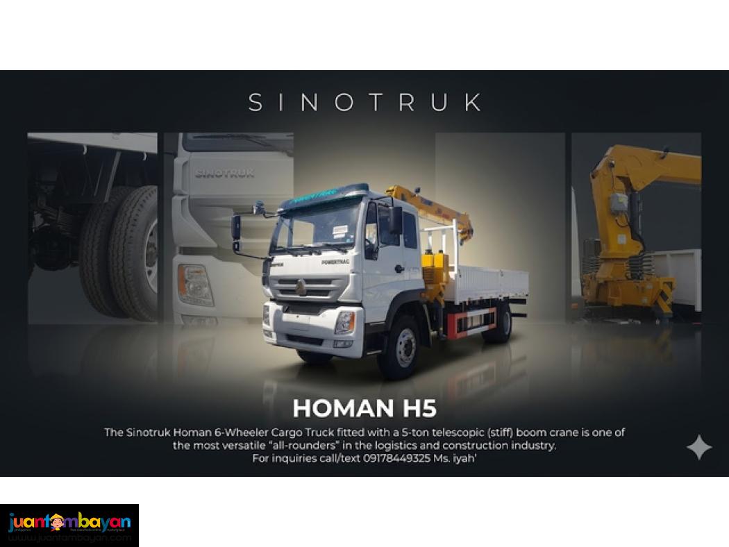 Sinotruk Homan H5 Boomtruck 5 tons boom