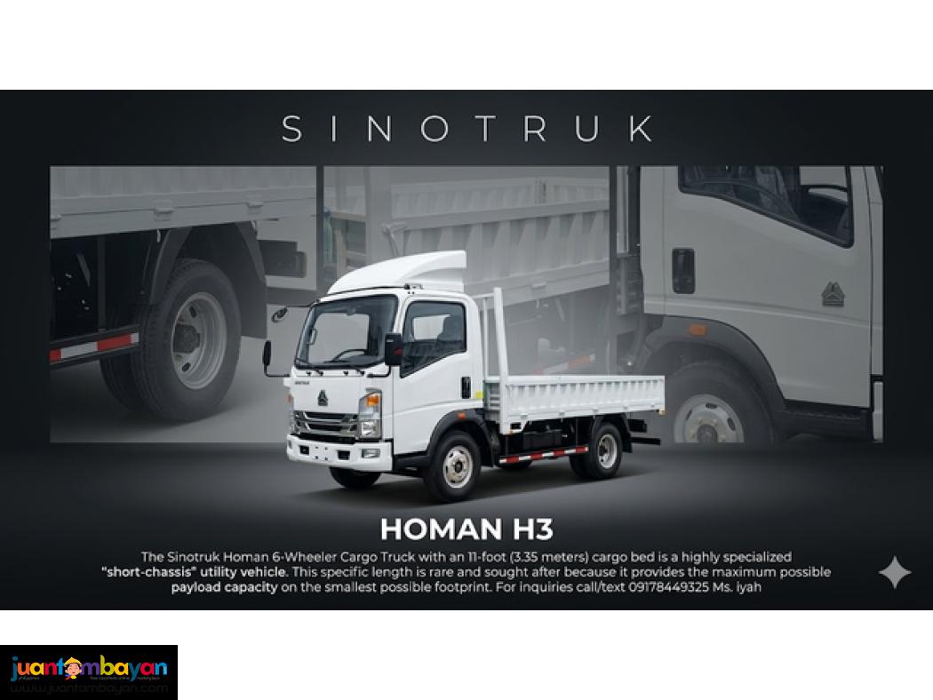 Sinotruk Homan H3 6 wheeler Cargo truck 11 feet