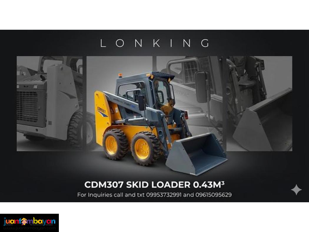 Lonking CDM307 Skid Loader 043cbm Kubota Engine