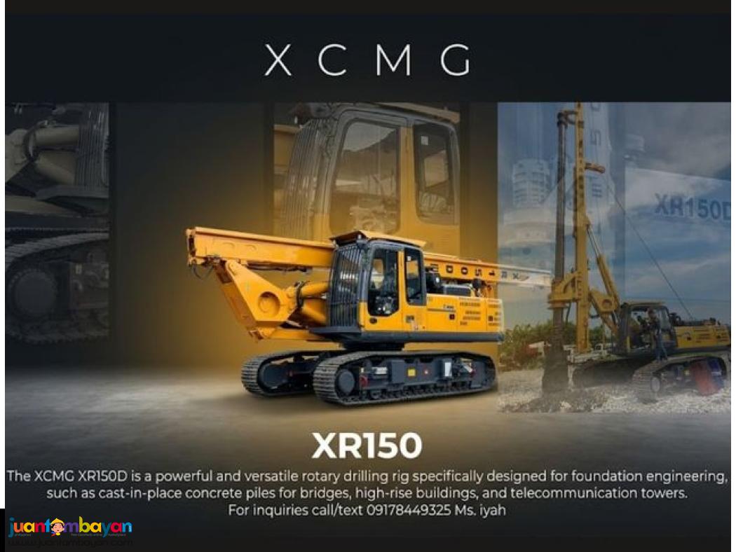 XCMG XR150D ROTARY DRILLING RIG  Max. drilling diameter: 1500mm