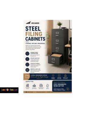 jecams Inc. Steel Filing Cabinet for Modern offices and homes