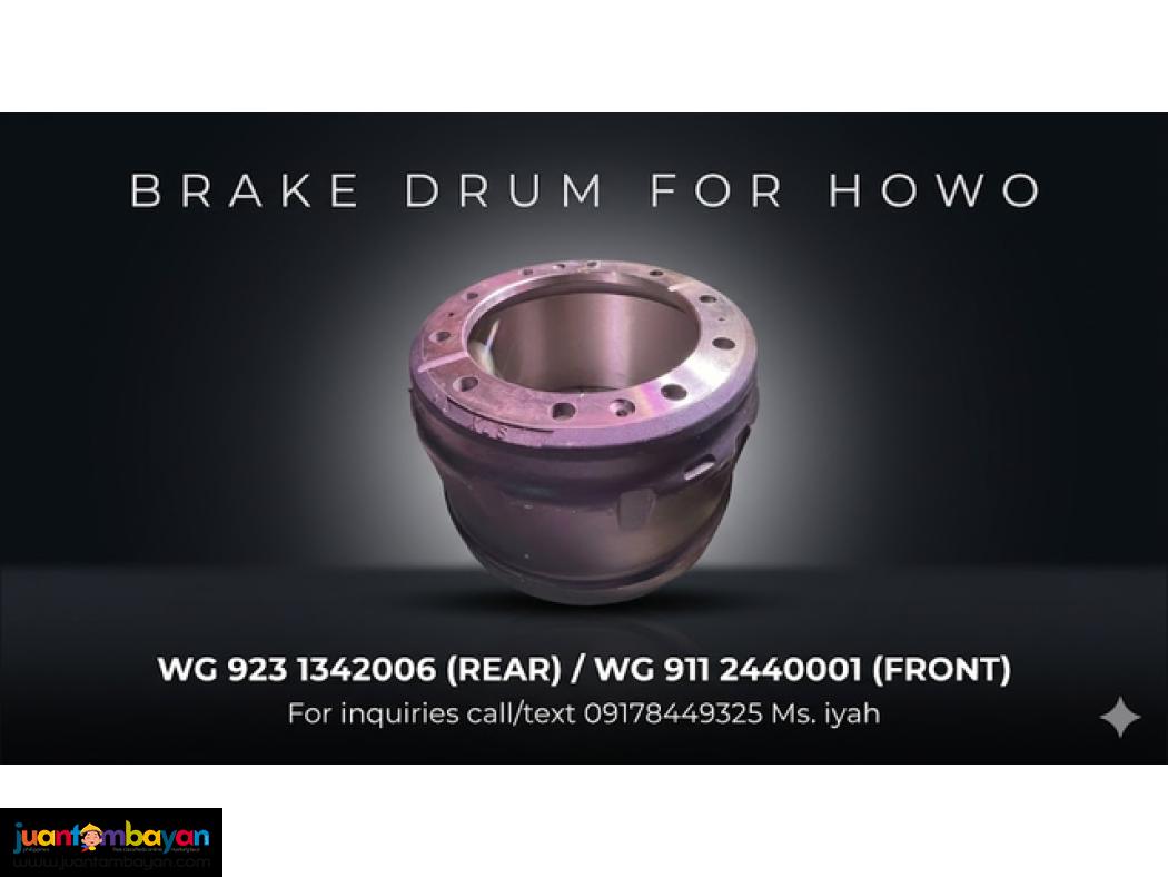 BRAKE DRUM FOR HOWO TRUCKS