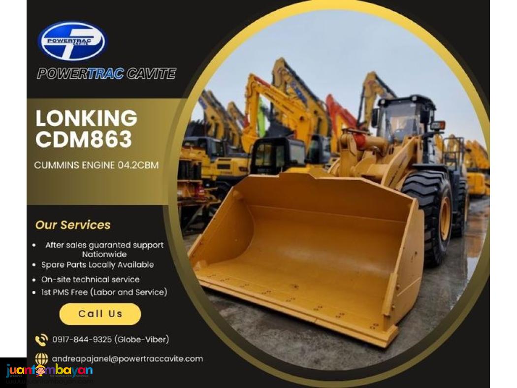 BRANDNEW LONKING CDM863 LOADER 4.2CBM