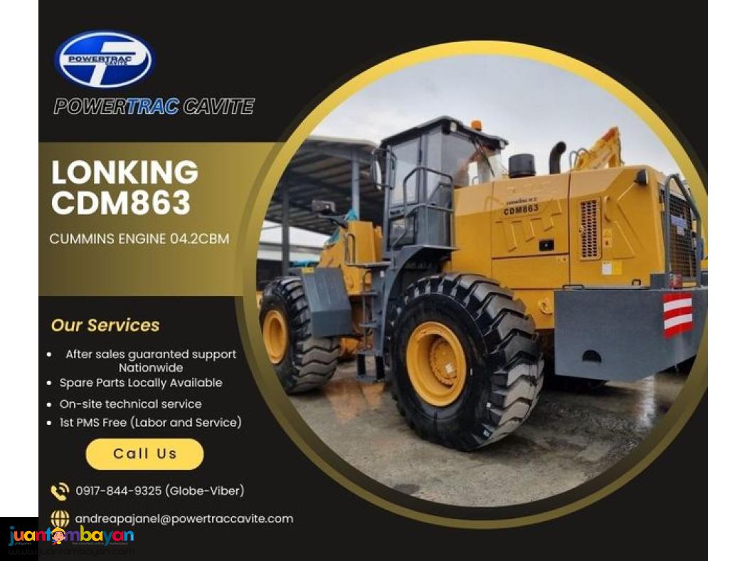 BRANDNEW LONKING CDM863 LOADER 4.2CBM