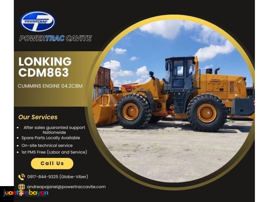 BRANDNEW LONKING CDM863 LOADER 4.2CBM