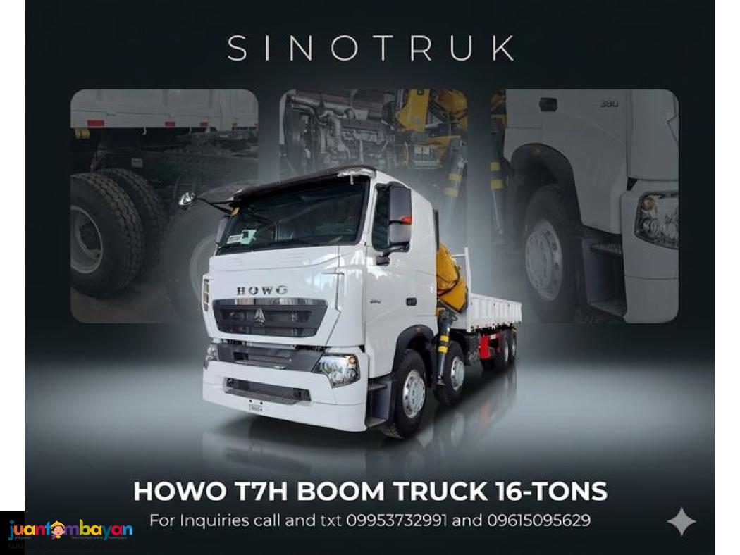 SINOTRUK HOWO T7H 8X4 BOOM TRUCK 16-TONS 