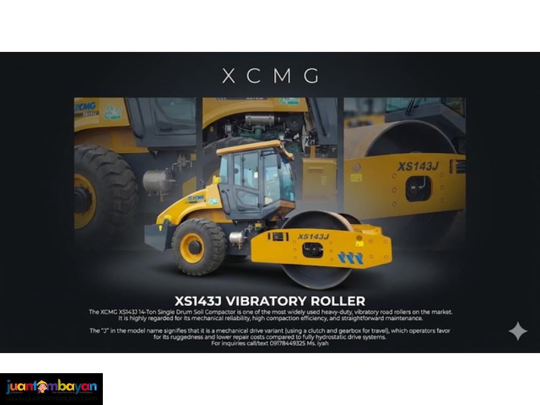 BRANDNEW XCMG 143J VIBRATORY ROLLER 14T