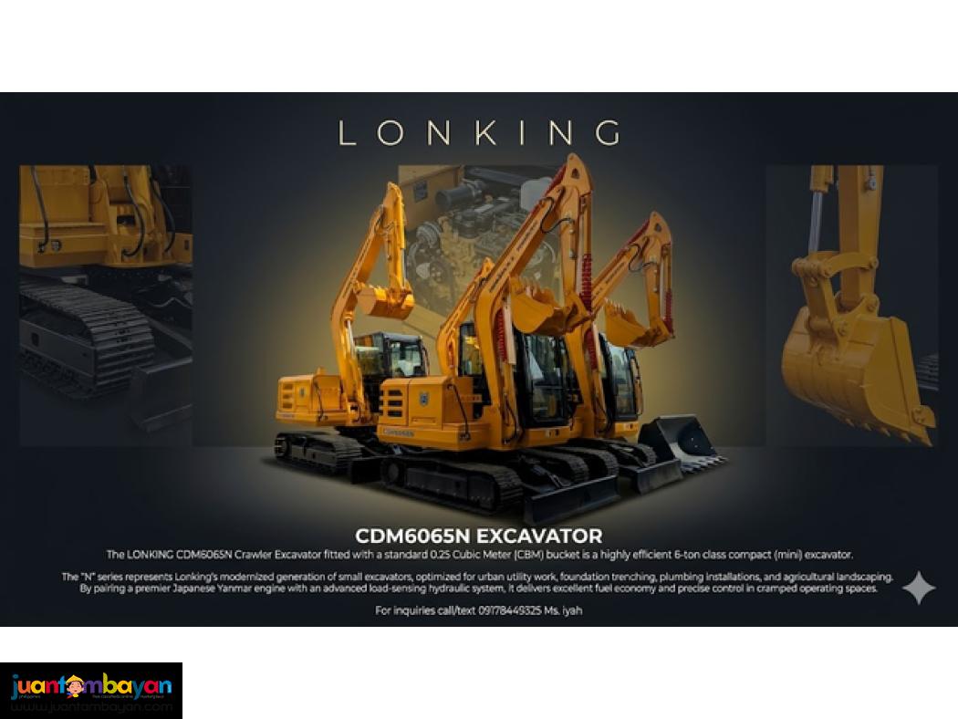LONKING CDM6065N CRAWLER EXCAVATOR 0.25CBM