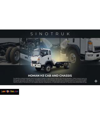 SINOTRUK HOMAN 6 WHEELER CAB AND CHASSIS 17 FEET 