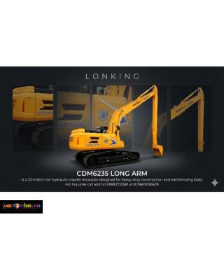 Lonking CDM6235 Long Arm Excavator 0.4cbm Cummins Engine 