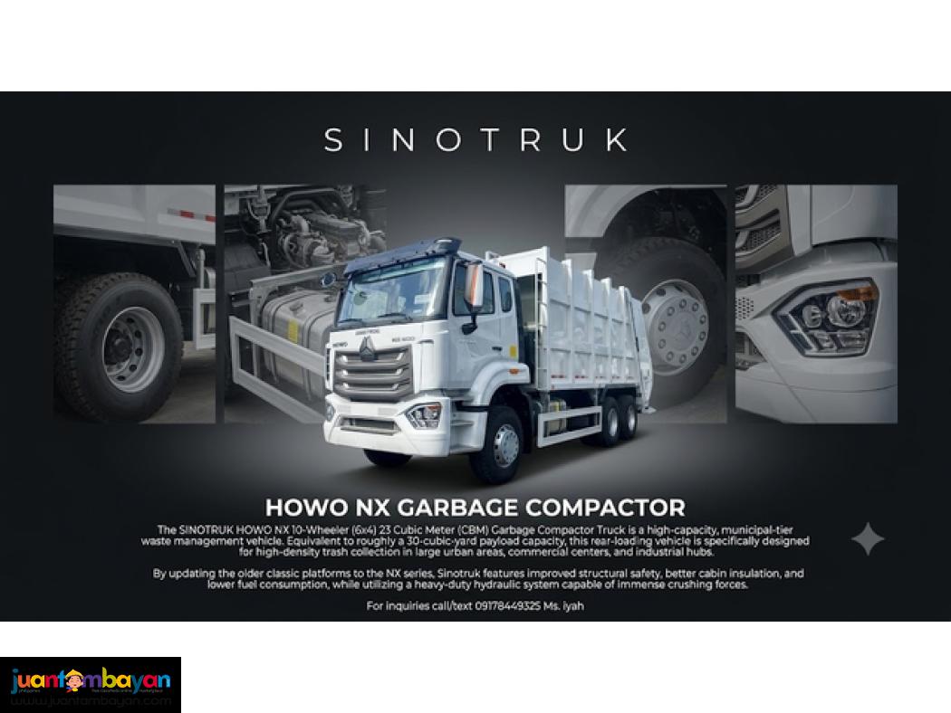 SINOTRUK HOWO NX 10W GARBAGE COMPACTOR 23CBM