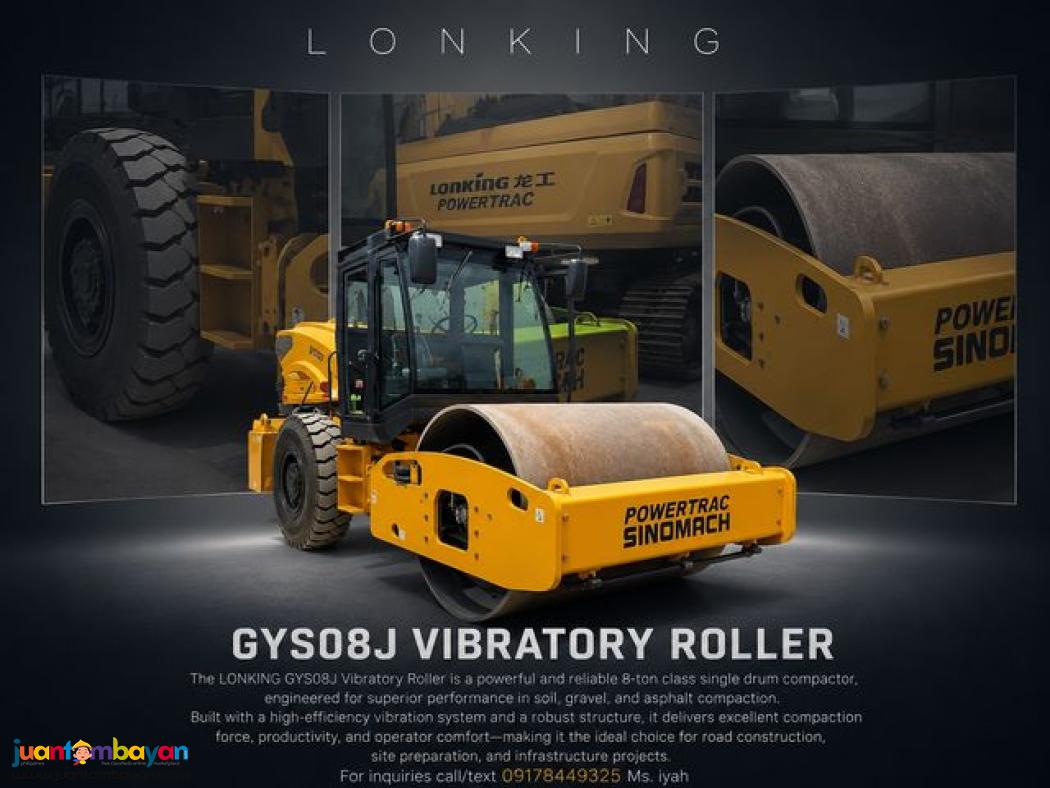 SINOMACH GYS08J SINGLE DRUM VIBRATORY ROLLER 8T