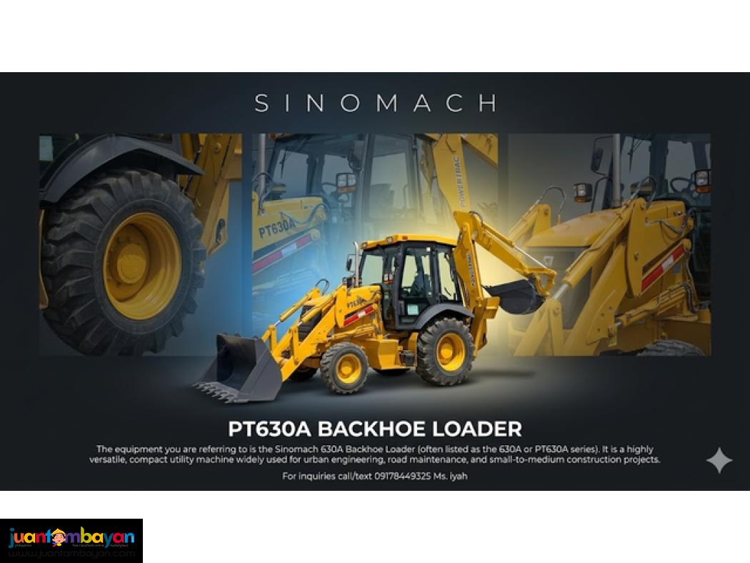 Sinomach PT630A Backhoe Loader WEICHAI ENGINE 0.3/1CBM